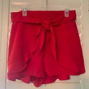 deja vu red shorts
